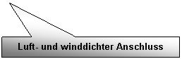 Rechteckige Legende: Luft- und winddichter Anschluss