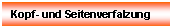 Textfeld: Kopf- und Seitenverfalzung